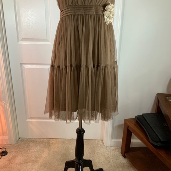 Anthropologie Rye Crochet Tiered Tulle Rosette Boho Sleeveless Dress Size Medium - Picture 4 of 9